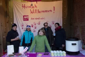 Stand des ARTcalluna e.V. im Weihnachtsdorf Müden am 3. Advent 2017