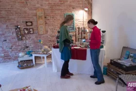 Stand des ARTcalluna e.V. im Weihnachtsdorf Müden am 3. Advent 2017