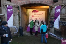 Stand des ARTcalluna e.V. im Weihnachtsdorf Müden am 3. Advent 2017